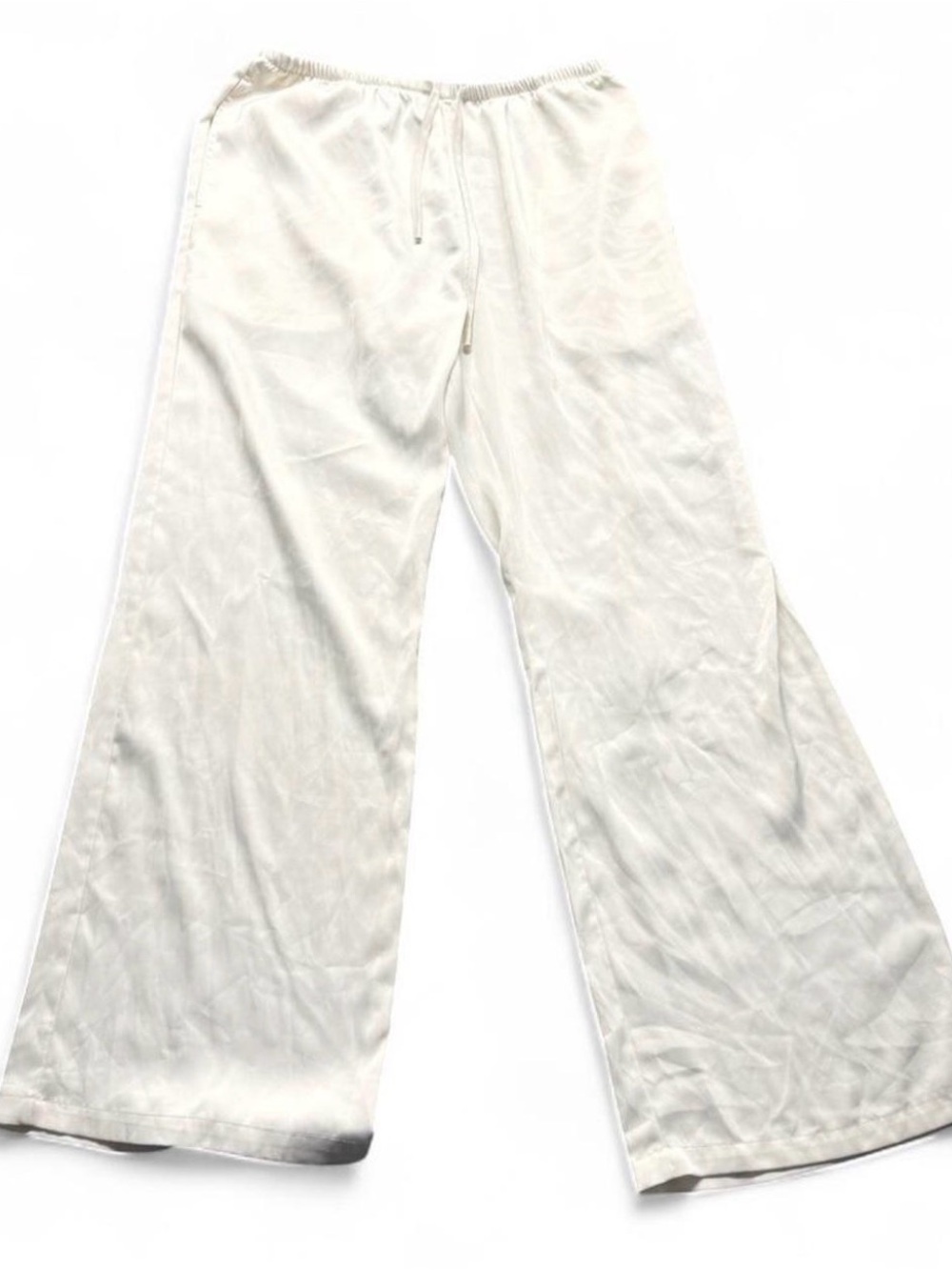 Brandy Melville Cream Elastic Waist Drawstring Pants